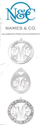 monogram pendants