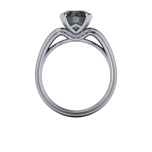 solitaire simple sculpted Ring