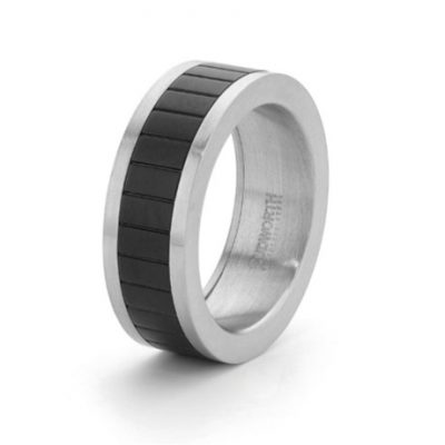 Stainless steel and black IP