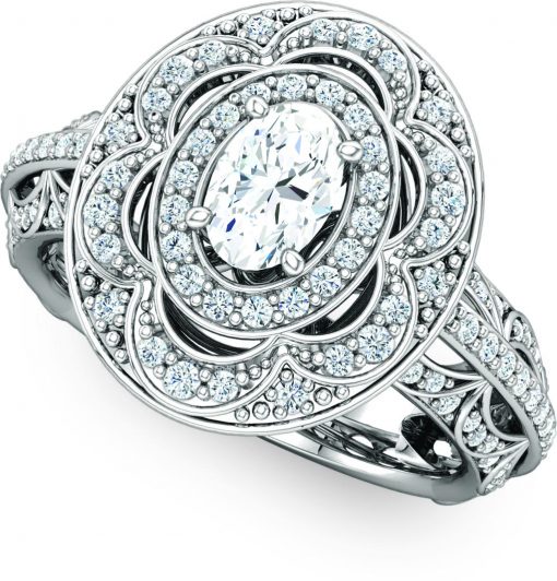 122003 Halo Engagement Ring