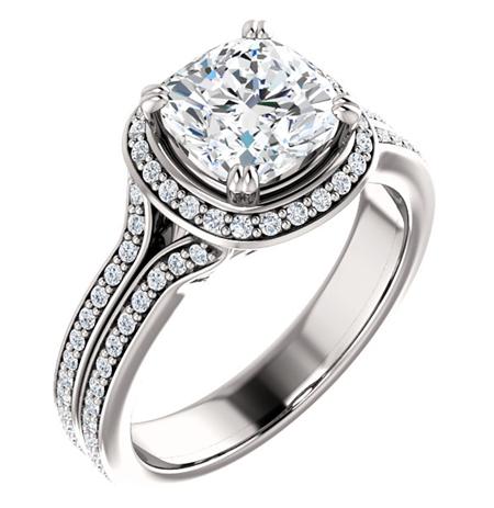 122238 Halo Engagement Ring