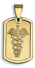 medic alert medal charm pendant