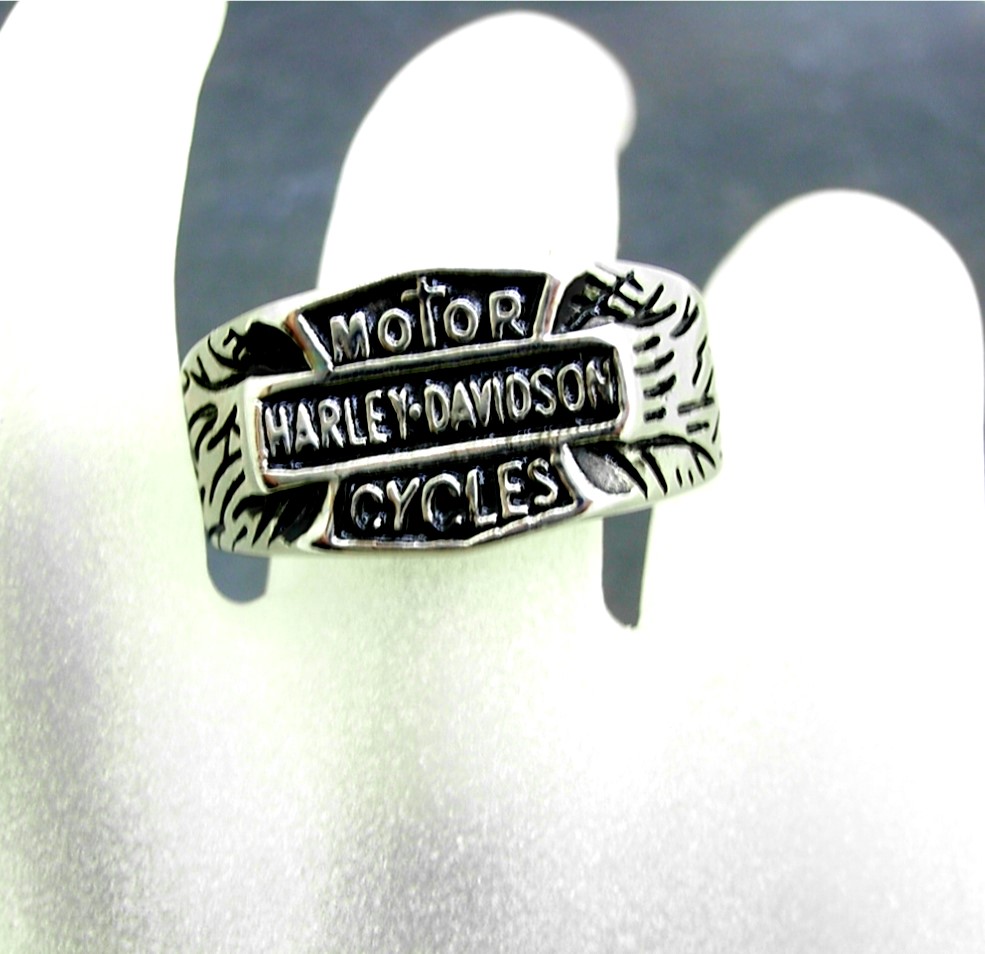 Blaze Stainless Steel Harley Davidson Ring Master Jewellers