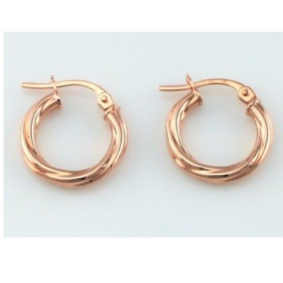 Rose Gold Twisted Earrings