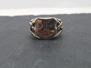 adjusted custom made gents ring using gold & design supplied